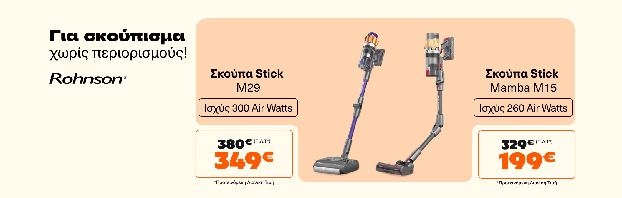 Σκούπες Stick Rohnson Mamba