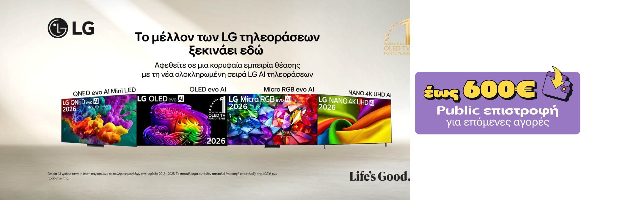 ΤVs LG NEW LINE UP 2026 WALLET